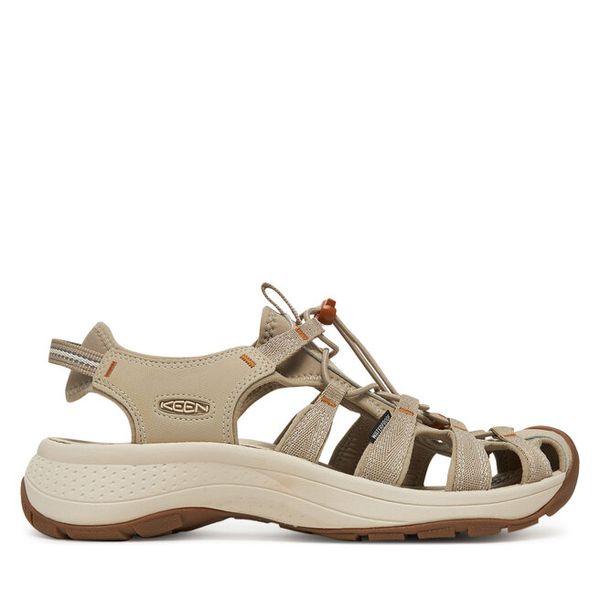 Sandały Keen. Brązowe sandały damskie Keen, bez wzorów, bez obcasa, bez zapięcia. Za 499.99 zł.