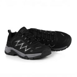 Buty niskie softshellowe Alpine Pro Nige wodoodporne. Czarne obuwie trekkingowe damskie Alpine Pro, bez zapięcia. W wyprzedaży za 299.00 zł.