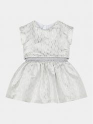 Karl Lagerfeld Kids Sukienka codzienna Z30121 S Écru Regular Fit. Sukienki dziewczęce Karl Lagerfeld Kids, bez wzorów, z syntetyku, bez ramiączek, proste. Za 399.99 zł.