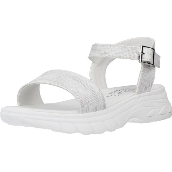 Sandały CONGUITOS LV553003 Srebrny. Szare sandały damskie CONGUITOS, bez wzorów, ze skóry, bez obcasa, bez zapięcia. Za 105.99 zł.