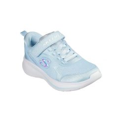 Buty SKECHERS WAVE 92 Niebieski. Białe obuwie trekkingowe damskie Skechers, z tkaniny, bez zapięcia. Za 170.99 zł.