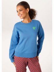 Aniston Bluza w kolorze niebieskim rozmiar: 48. Niebieskie bluzy damskie Aniston, bez wzorów, z bawełny, bez kaptura. Za 130.99 zł.