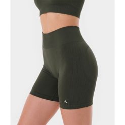 Szorty bezszwowe push-up Carpatree Élite zielone. Zielone spodenki sportowe damskie Carpatree, l, bez wzorów, z dzianiny, z podwyższonym stanem, na fitness i siłownię. Za 159.99 zł.