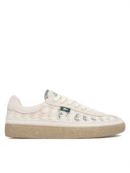 Lacoste Sneakersy Baseshot Lite 51SFA0090 Beżowy jasny. Brązowe obuwie sportowe damskie Lacoste, z materiału, bez zapięcia. Za 527.99 zł.