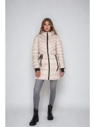 CANADA weather gear Płaszcz zimowy w kolorze kremowym rozmiar: M. Brązowe płaszcze damskie CANADA weather gear, na zimę, m, bez wzorów, z puchu, bez kaptura. Za 260.99 zł.