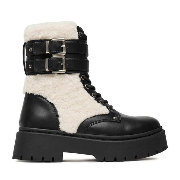 Trzewiki DeeZee. Czarne botki damskie DeeZee, bez obcasa, na płaskiej podeszwie, bez zapięcia. Za 229.99 zł.