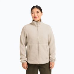 Bluza polarowa damska Jack Wolfskin Lite Curl Full Zip. Brązowe bluzy damskie Jack Wolfskin, s, bez wzorów, z materiału, bez kaptura. Za 399.99 zł.