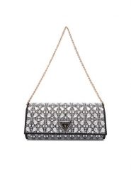 Guess Torebka Elsie Mini HWSC96 50710 Srebrny. Szare torebki wieczorowe damskie Guess, z aplikacjami, z materiału, bez dodatków. Za 719.99 zł.