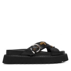 Klapki PINKO. Czarne klapki damskie Pinko, bez wzorów, bez obcasa, bez zapięcia. Za 1,169.00 zł.