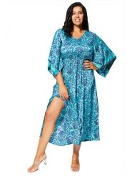 Aller Simplement Sukienka w kolorze niebieskim rozmiar: 42/44. Niebieskie sukienki damskie Aller Simplement, bez wzorów, bez ramiączek. Za 56.99 zł.