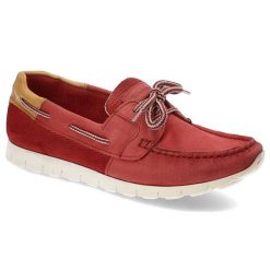 Czerwone Mokasyny Tamaris Wygodne Buty Damskie. Czerwone mokasyny damskie Tamaris, na wiosnę, z nubiku, bez obcasa. Za 229.00 zł.