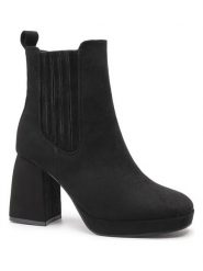 C'M Botki w kolorze czarnym rozmiar: 37. Czarne botki damskie C'M, z materiału, eleganckie, bez obcasa, bez zapięcia. Za 122.96 zł.
