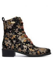 Laura Vita Trzewiki Emcmao 26 Czarny. Czarne botki damskie LAURA VITA, ze skóry, bez obcasa, na płaskiej podeszwie, bez zapięcia. Za 429.99 zł.