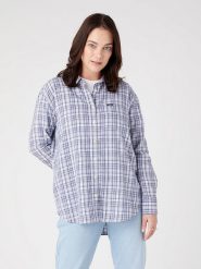 Wrangler Koszula w kolorze niebiesko-białym rozmiar: S. Niebieskie koszule damskie Wrangler, s, bez wzorów, z bawełny, bez kołnierzyka, bez ramiączek. Za 121.99 zł.