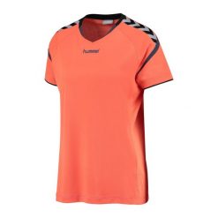 Koszulka sportowa damska T-shirtAuthentic Charge S/S Poly Jersey Woman. Brązowe koszulki sportowe damskie Hummel, l, bez wzorów, z jersey, bez ramiączek, do piłki nożnej. Za 52.99 zł.