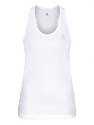 Odlo Top sportowy "Essential" w kolorze białym rozmiar: XS. Białe koszulki sportowe damskie ODLO, s, bez wzorów, z materiału, bez ramiączek, outdoorowe. Za 83.42 zł.