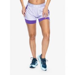 Spodenki treningowe damskie Under Armour Play Up 2-in-1 Shorts. Fioletowe obuwie sportowe damskie Under Armour, bez zapięcia, na fitness i siłownię. Za 119.99 zł.