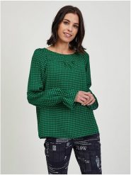 Orsay Bluzka w kolorze zielonym rozmiar: 40. Zielone bluzki damskie Orsay, bez wzorów, bez kołnierzyka, bez ramiączek. Za 56.99 zł.