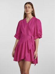YAS Sukienka codzienna 26029985 Fioletowy Regular Fit. Fioletowe sukienki damskie YAS, bez wzorów, z wiskozy, bez ramiączek. Za 249.99 zł.
