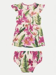Guess Sukienka letnia A5GK08 K6YW4 Różowy Regular Fit. Czerwone sukienki dziewczęce Guess, z aplikacjami, z bawełny, bez ramiączek, proste. Za 129.99 zł.