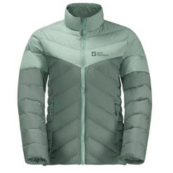 Kurtka turystyczna damska Jack Wolfskin Tundra Down. Zielone kurtki damskie Jack Wolfskin, l, bez wzorów, z poliamidu, bez kaptura. Za 532.00 zł.