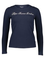 Pepe Jeans Koszulka w kolorze granatowym rozmiar: XL. Niebieskie bluzki damskie Pepe Jeans, xl, bez wzorów, z jeansu, bez kołnierzyka, bez ramiączek. Za 83.45 zł.
