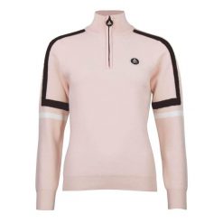 Bardzowy golf 1/2 zamek damski Peak Mountain Asta. Czerwone golfy damskie Peak Mountain, bez wzorów, bez ramiączek. W wyprzedaży za 278.00 zł.