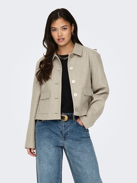 JDY Kurtka przejściowa w kolorze beżowym rozmiar: S. Brązowe kurtki damskie JDY, s, bez wzorów, bez kaptura. Za 171.28 zł.