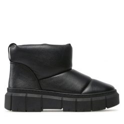 Botki Lasocki. Czarne botki damskie Lasocki, bez obcasa, na płaskiej podeszwie, bez zapięcia. Za 269.99 zł.