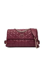 Guess Torebka Paisleigh HWQG98 83210 Bordowy. Czerwone torebki wieczorowe damskie Guess, z aplikacjami, ze skóry, bez dodatków. Za 589.99 zł.