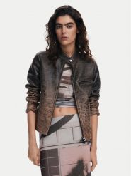 Desigual Kurtka skórzana 25SWEW44 Brązowy Regular Fit. Brązowe kurtki damskie Desigual, xs, bez wzorów, z syntetyku, bez kaptura. Za 369.99 zł.
