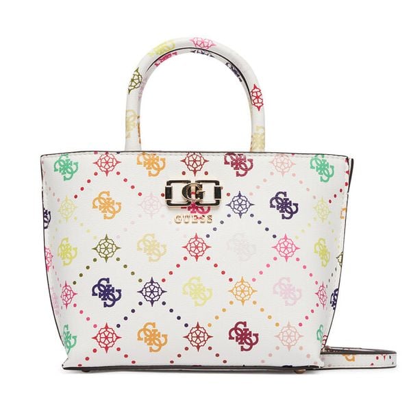 Torebka Guess. Białe kuferki damskie Guess, z aplikacjami, bez dodatków. Za 659.99 zł.