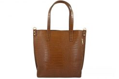 Shopperka skórzana BARBERINI'S j. brązowa 965-12. Brązowe shopper bag Barberinis, bez wzorów, ze skóry, duże, bez dodatków. Za 377.99 zł.