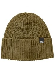 Jack Wolfskin Czapka beanie w kolorze khaki rozmiar: onesize. Brązowe czapki damskie Jack Wolfskin, bez wzorów, prążkowane. Za 83.62 zł.