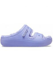 Crocs Klapki w kolorze fioletowym rozmiar: 41/42. Różowe klapki damskie Crocs, bez wzorów, z otwartym noskiem, bez obcasa, bez zapięcia. Za 173.99 zł.