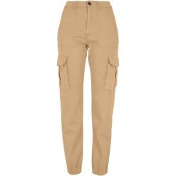 Spodnie Damskie Twill Utility. Brązowe spodnie dresowe damskie Urban Classics, bez wzorów. Za 187.99 zł.