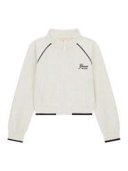 Guess Bluza J6YQ11 K3914 Kremowy Regular Fit. Białe bluzy dziewczęce Guess, z aplikacjami, z syntetyku, bez ramiączek, bez kaptura. Za 264.99 zł.