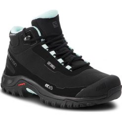 Trekkingi SALOMON - Shelter Cs Wp W 404731 21 V0 Black/Black/Eggshell Blue. Czarne obuwie trekkingowe damskie Salomon, z materiału. W wyprzedaży za 399.00 zł.