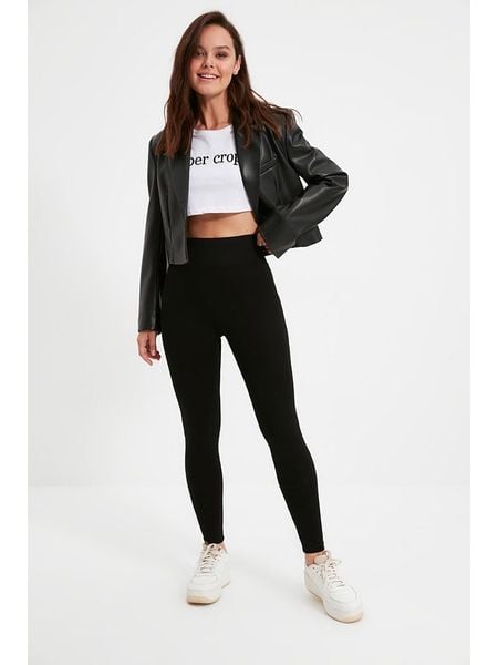 Trendyol Legginsy w kolorze czarnym rozmiar: XXS. Czarne legginsy damskie Trendyol, xxs, bez wzorów. Za 32.75 zł.