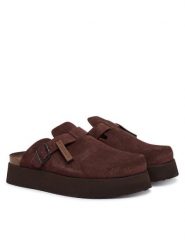 D.Franklin Klapki DFSH414005 Brązowy. Brązowe klapki damskie D.Franklin, bez wzorów, ze skóry, bez obcasa, bez zapięcia. Za 569.99 zł.