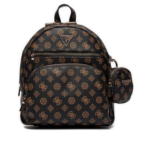 Plecak Guess. Brązowe plecaki Guess, z aplikacjami. Za 669.99 zł.