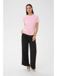 Kaffe Koszulka w kolorze jasnoróżowym rozmiar: XL. Różowe bluzki damskie Kaffe, xl, bez wzorów, z bawełny, bez kołnierzyka, bez ramiączek. Za 56.99 zł.