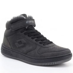 Buty sportowe wysokie ocieplane szare Lotto 2400192U 1119. Szare obuwie sportowe casual damskie Lotto, ze skóry ekologicznej, bez zapięcia. Za 179.99 zł.