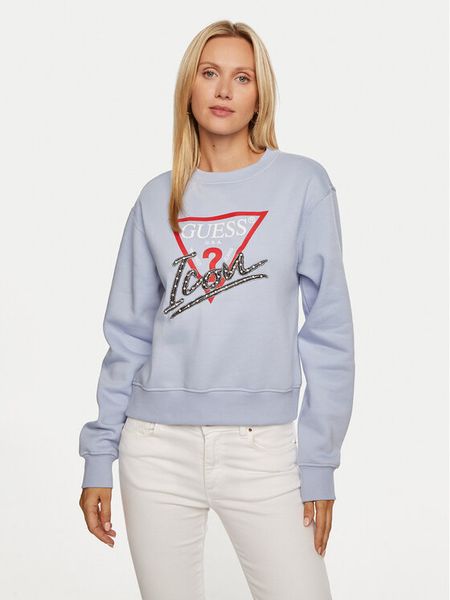 Guess Bluza W4YQ25 KB681 Różowy Regular Fit. Czerwone bluzy damskie Guess, xs, z aplikacjami, z bawełny, bez kaptura. Za 269.99 zł.