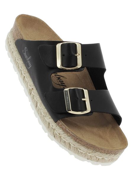 Sunbay Klapki "Orange" w kolorze czarnym rozmiar: 38. Czarne klapki damskie Sunbay, bez wzorów, z otwartym noskiem, bez obcasa, na platformie, bez zapięcia. Za 136.13 zł.