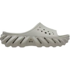Klapki Crocs Echo Slide Elephant 208170-1LM szare. Szare klapki damskie bez wzorów, bez obcasa, bez zapięcia. Za 408.30 zł.