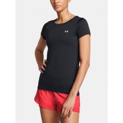 Koszulka Under Armour Tech Mesh damska, czarna. Czarne koszulki damskie Under Armour, m, bez wzorów, z elastanu, bez kołnierzyka, bez ramiączek. Za 148.95 zł.