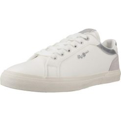 Kapcie PEPE JEANS KENTON COURT W Biały. Białe kapcie damskie Pepe Jeans, z jeansu. Za 249.99 zł.