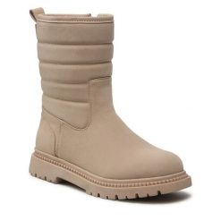 Botki DeeZee. Brązowe botki damskie DeeZee, bez obcasa, na płaskiej podeszwie, bez zapięcia. Za 95.99 zł.