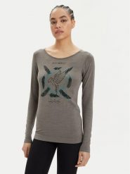Brubeck Koszulka techniczna LS1415W Szary Slim Fit. Szare koszulki damskie Brubeck, xl, bez wzorów, z syntetyku, bez kołnierzyka, bez ramiączek. Za 119.99 zł.